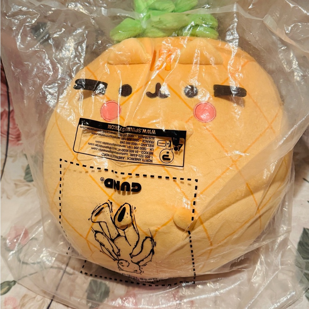 Pusheen Fruits Scented Pineapple Squisheen Plush GundNew In Bag 16 inches Tall